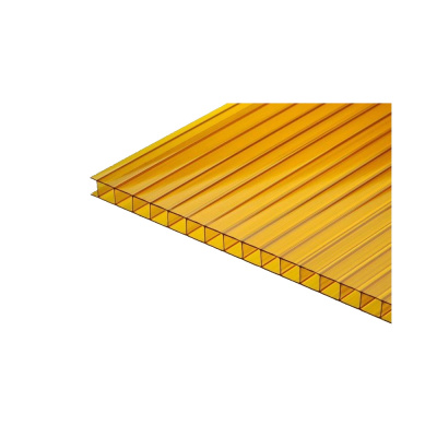 Сотовый поликарбонат 6 мм, оранжевый, 2,1х6 м Сотовый поликарбонат 6 мм, оранжевый, 2,1х6 м