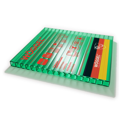 Сотовый поликарбонат WOGGEL4 мм, зеленый, 2,1х12 м Сотовый поликарбонат WOGGEL4 мм, зеленый, 2,1х12 м