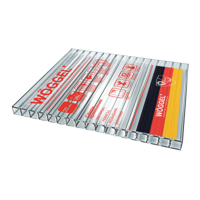 Сотовый поликарбонат WOGGEL 16 мм, прозрачный, 2,1х12 м Сотовый поликарбонат WOGGEL 16 мм, прозрачный, 2,1х12 м